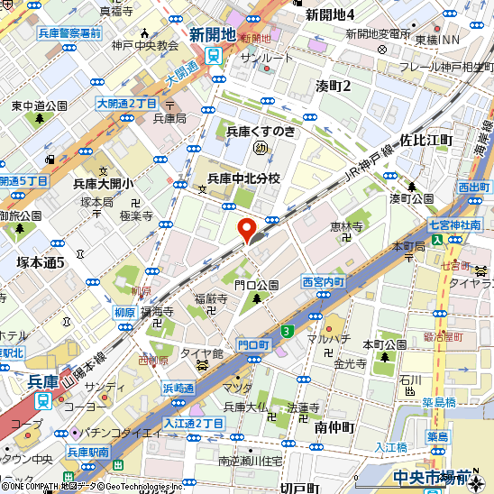 岡本タイヤ販売 株式会社 本社付近の地図
